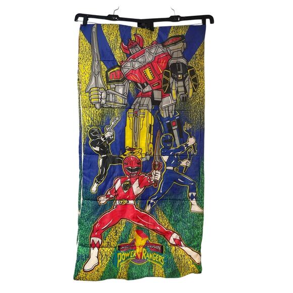 Vintage 1994 Saban Mighty Morphin Power Rangers Full Zip Polyester Sleeping Bag